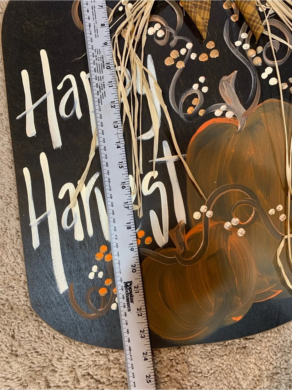 Rustic Harvest Mason Jar Wall Sign - Rustic Black and Orange Home Holiday Decor